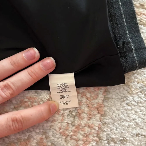 Madewell Pinstripe Asymmetrical Wrap Wool Cotton Blend Mini Skirt Size 0 Small - Picture 7 of 7